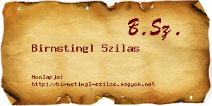 Birnstingl Szilas névjegykártya